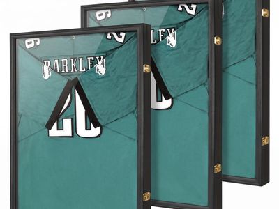 Display Case for Sports Jersey, Shadow Box Large Frame, Anti-Theft Lock, UV Protection - Set of 3