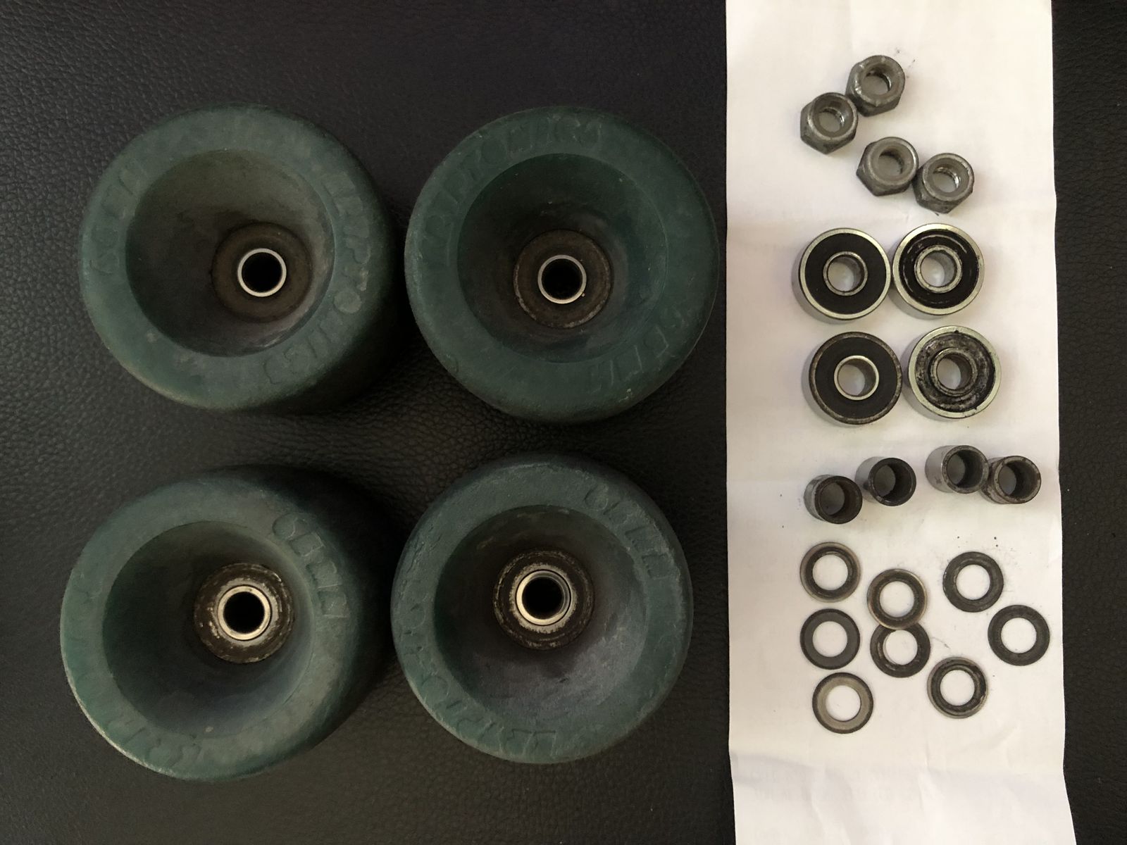 70’s Vintage 65 mm Kryptonics Skateboard Wheels with Hardware