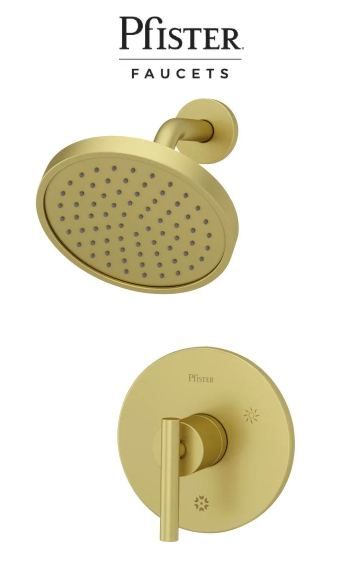 Pfister Contempra 1-Handle Shower Only Trim Kit - Brushed Gold (LG89-7NCBG) - Open Box