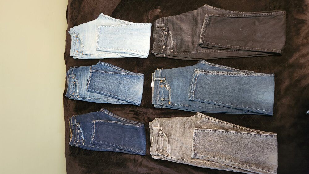 x6 Levi’s 512 Men’s Slim Taper Fit Jeans - 32Wx32L