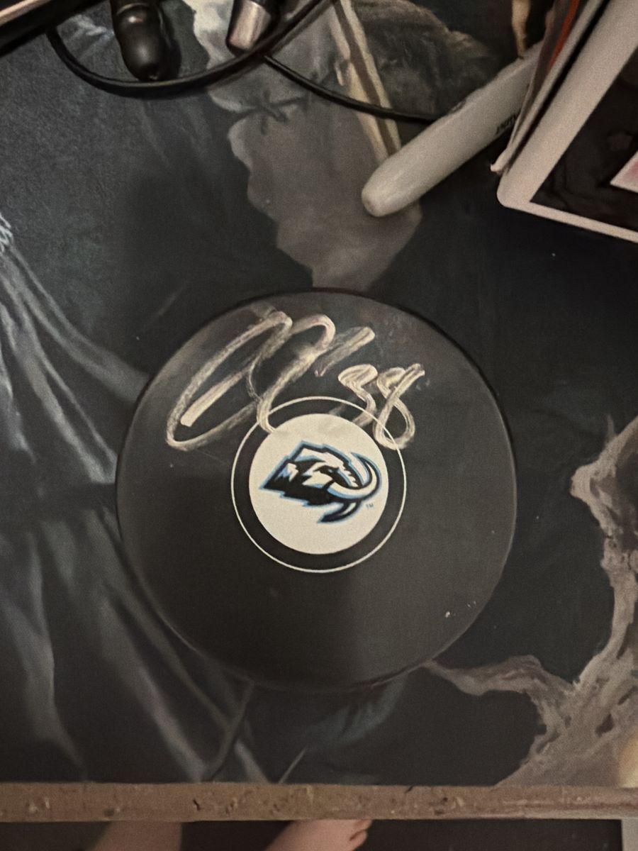Utah Mammoth Liam O'Brien Autographed Puck