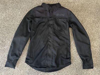 ICON Upstate Mesh CE jacket w/D30 pads. Men's S. Never worn