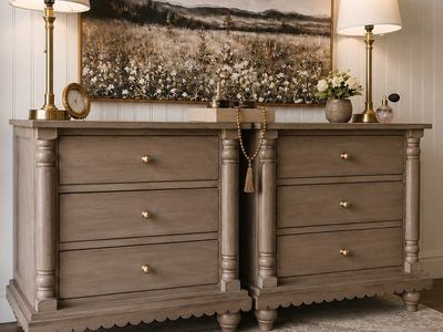Small Scalloped Nightstands - Pottery Barn Inspired