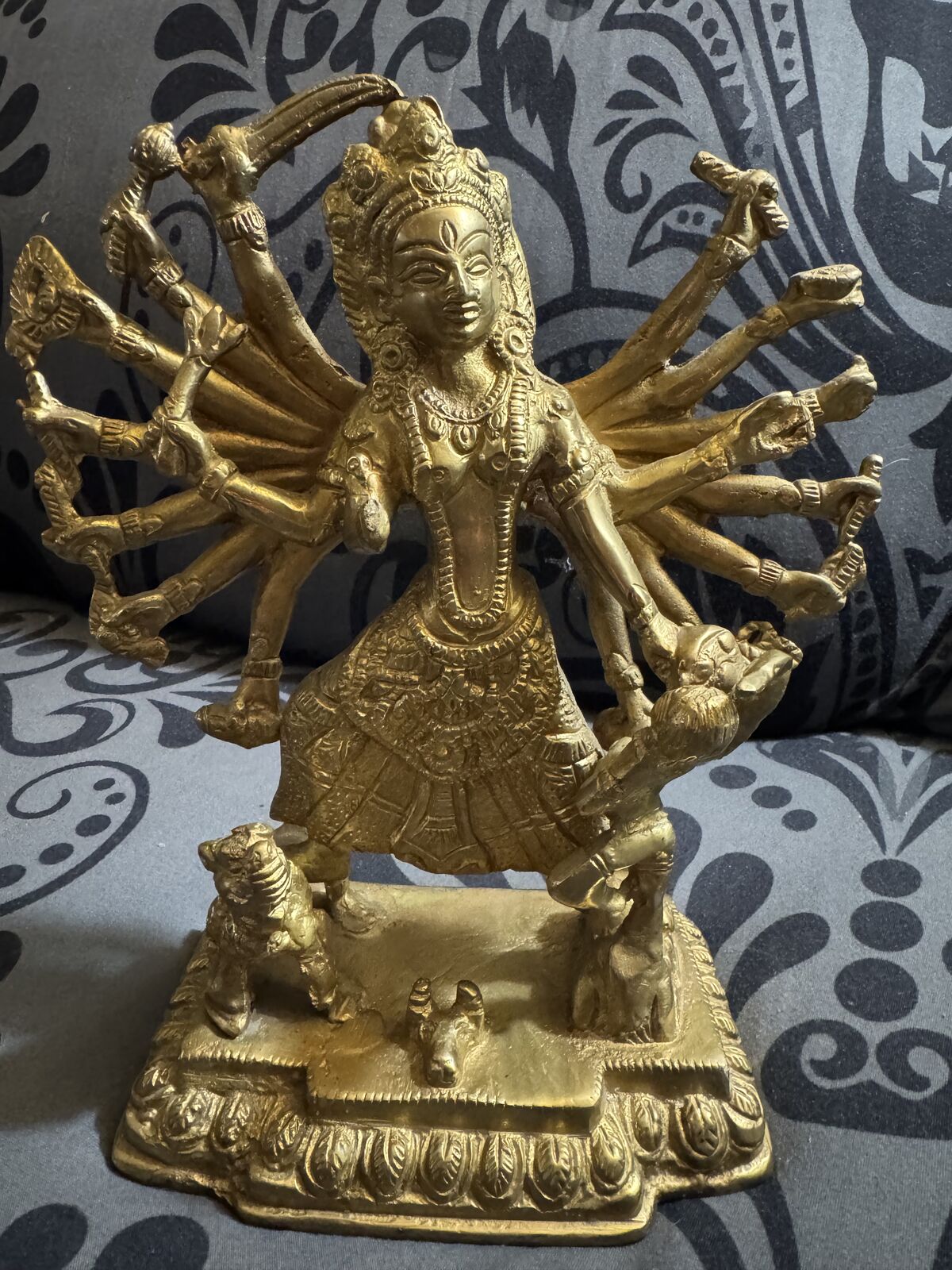 Durga Brass Statue