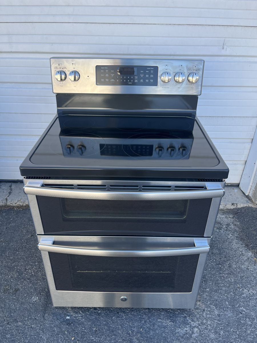 Great GE double oven SS electric range,free delivery