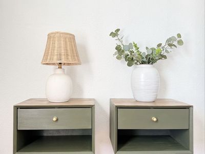 Modern Inspired Mid Modern Nightstand Set | Mid Modern Nightstands End Tables Side Tables