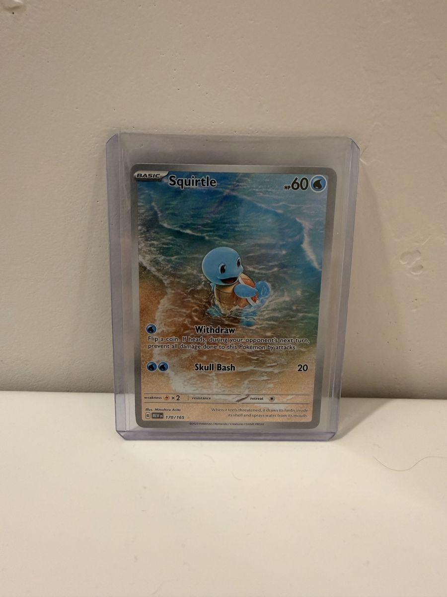 Squirtle 170/165 Pokemon TCG Card 2023 Mitsuhiro Arita Illustration Rare Mew Ex Set