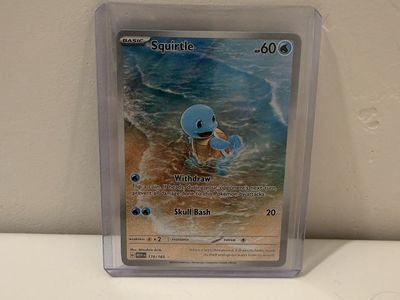 Squirtle 170/165 Pokemon TCG Card 2023 Mitsuhiro Arita Illustration Rare Mew Ex Set