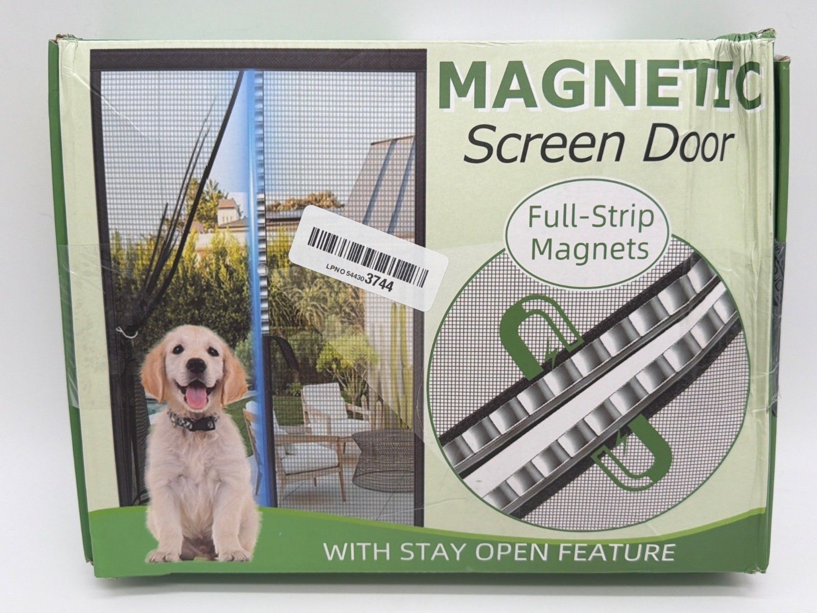 @ Magnetic Screen Door Full-Strip Magnets Stay Open Feature For 32" x 82" Door Size