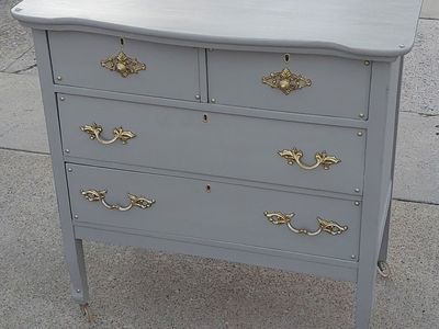 Antique Oak Dresser 4 Drawer