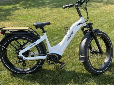 Himiway Zebra Step Thru E-Bike Electric Fat Tire Bicycle White - Excellent Condition