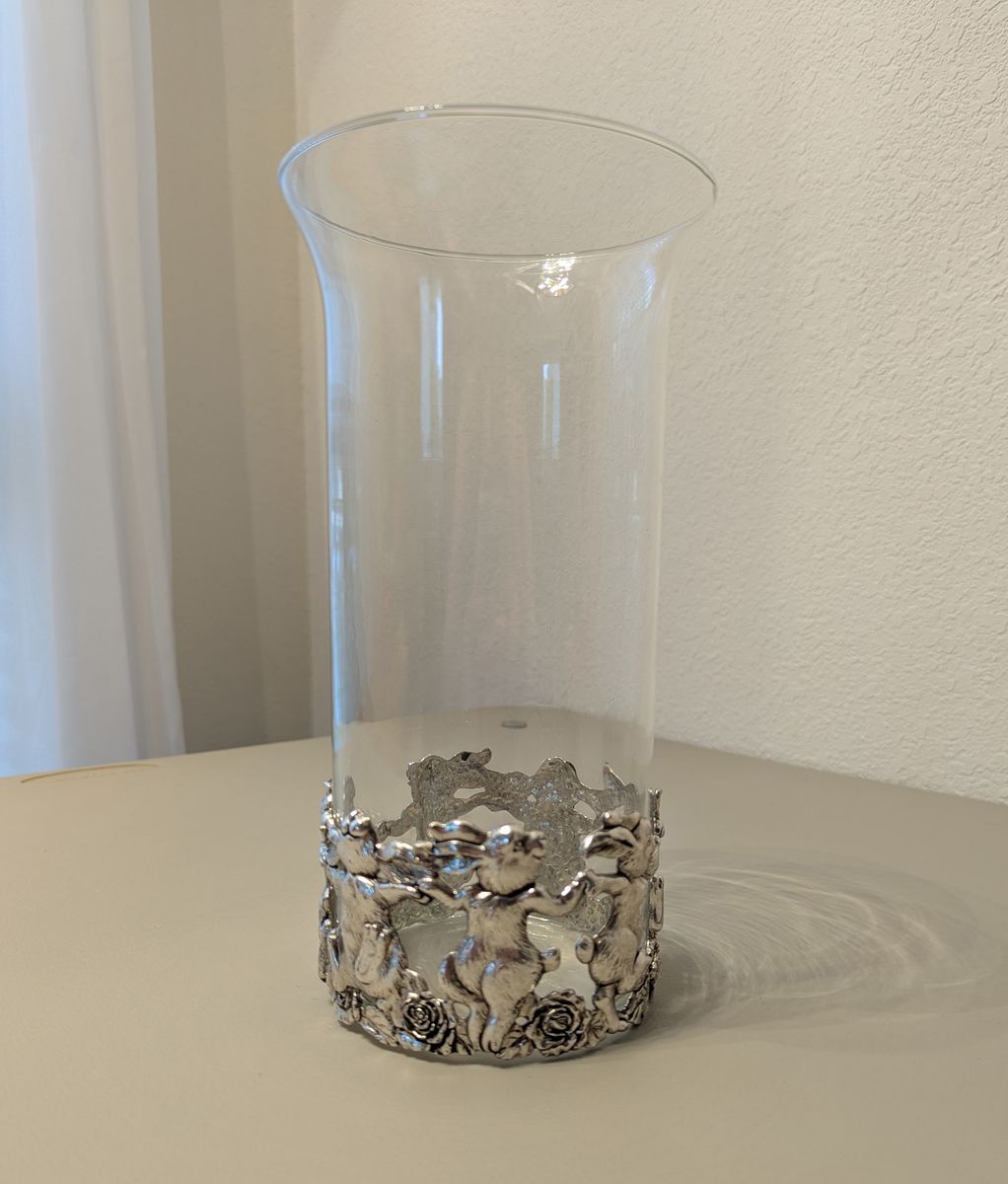 vintage arthur court designs glass bud vase  1995