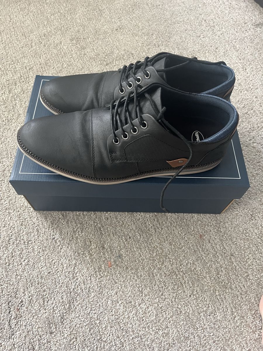 Bullboxer Men's Dale Black Dress Shoes Size 11 with Dr. Scholl's Inserts