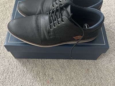 Bullboxer Men's Dale Black Dress Shoes Size 11 with Dr. Scholl's Inserts