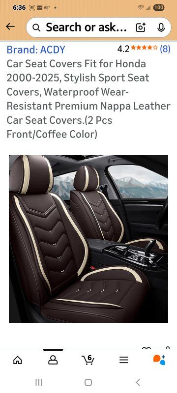 New in Package! Honda CRV Seat Covers (FRONT)