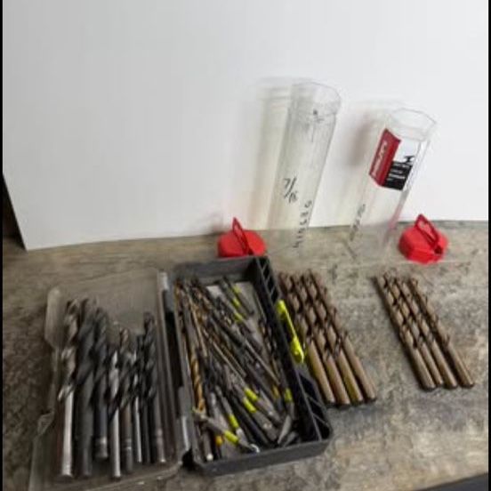 Hilti Cobalt Drill Bit & Driver Bit Lot - New 7/16", 3/8" Cobalt Bits & Assorted Used Bits