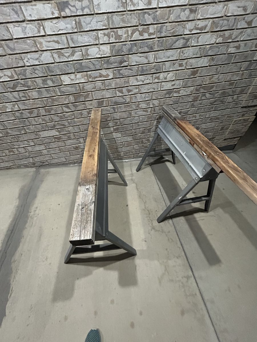Lot of 2 folding saw horse set pick up today fcfs