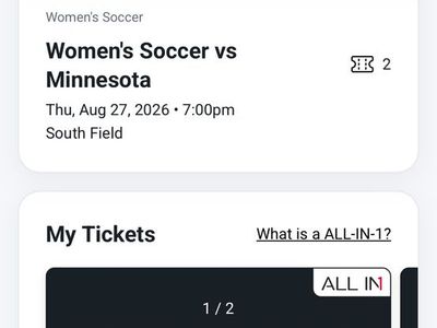 BYU women’s soccer tickets. Tonight‘s game against Minnesota