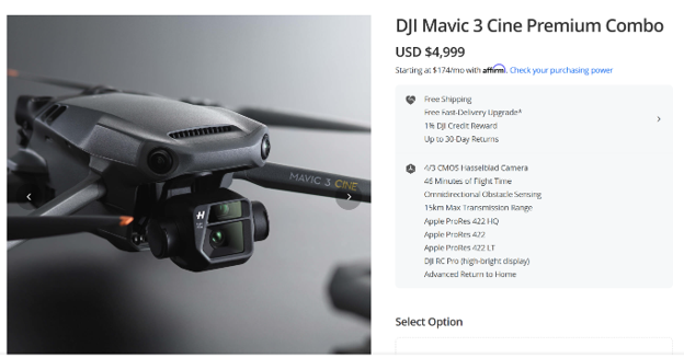 DJI Mavic 3 Cine Premium Combo (Almost New Condition)