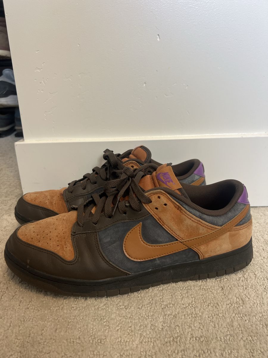 Nike Dunk Low Cider Brown Purple Suede Sneakers Men's Size 11