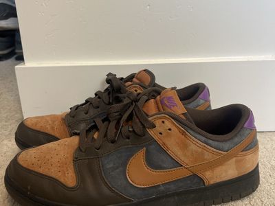 Nike Dunk Low Cider Brown Purple Suede Sneakers Men's Size 11
