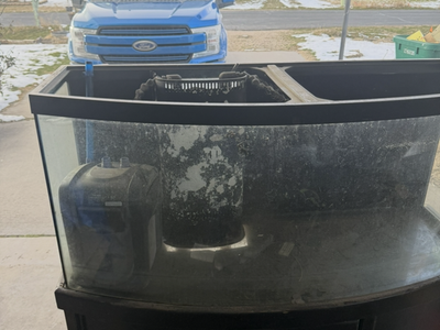 72 gallon fish tank and cabinet