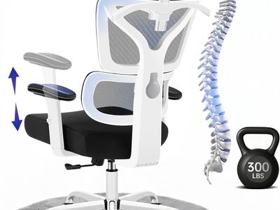 Hayelf Ergonomic Office Chair, Mesh Back, Adjustable Arms, Headrest, Lumbar Support, 300lb Capacity