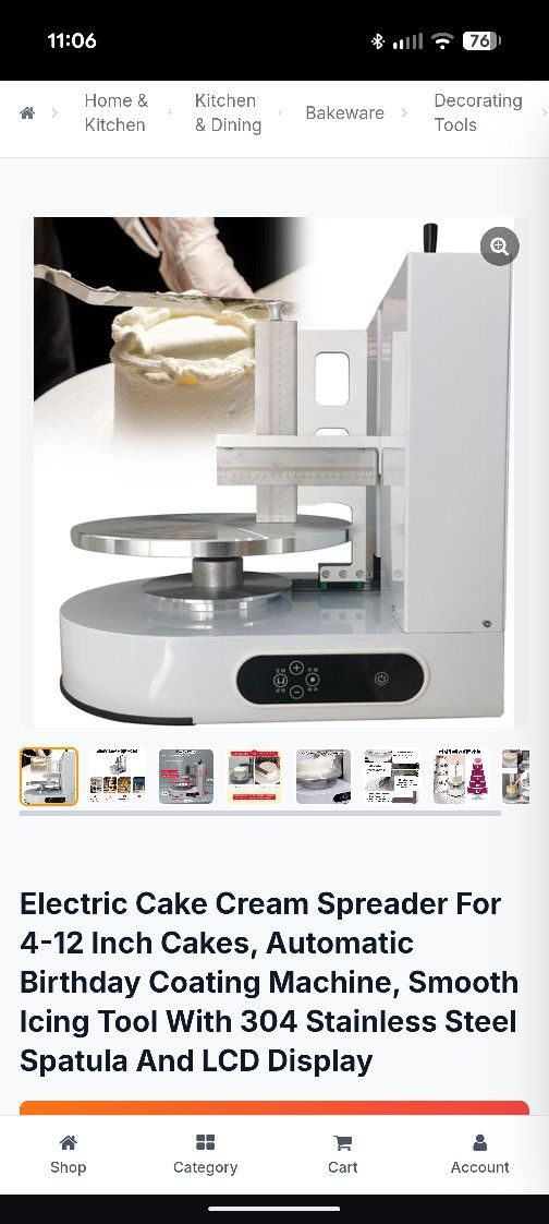 Automatic Butter Wiping Machine Electric Cake Cream Spreader for 4-12 Inch Cakes