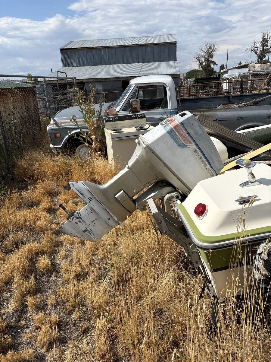 Old boat with motor