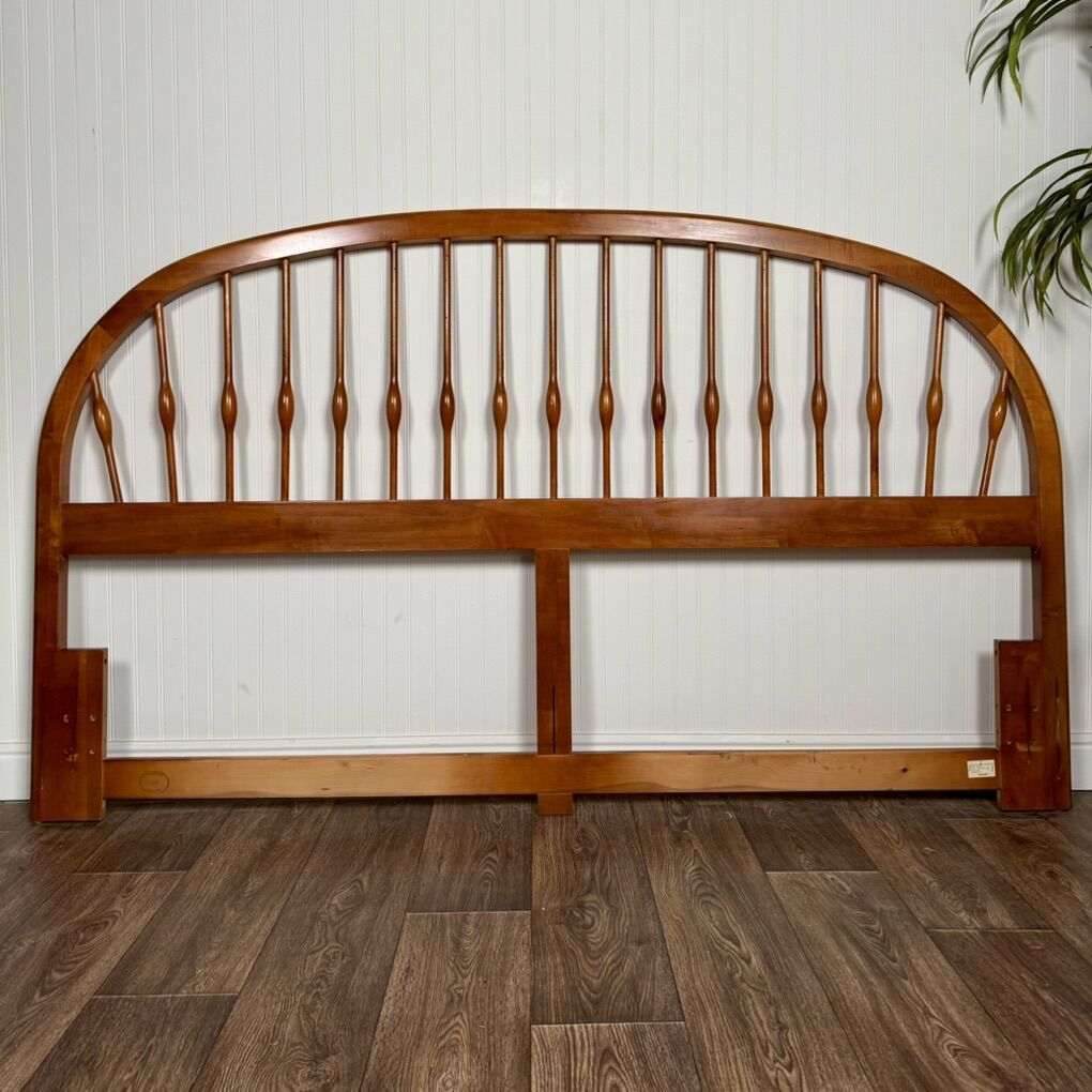 Vintage Thomasville King Spindle Cherry Headboard