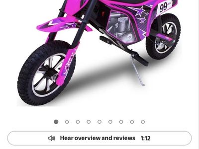 M8TRX 24V Pink Electric Dirt Bike for Kids
