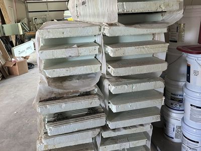 Nudura ICF blocks, corners, and T-straps, Joist holders, etc