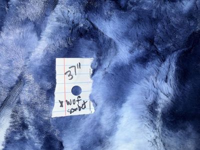 Blue Sorbet Faux Fur Fabric Piece 37" x WOF