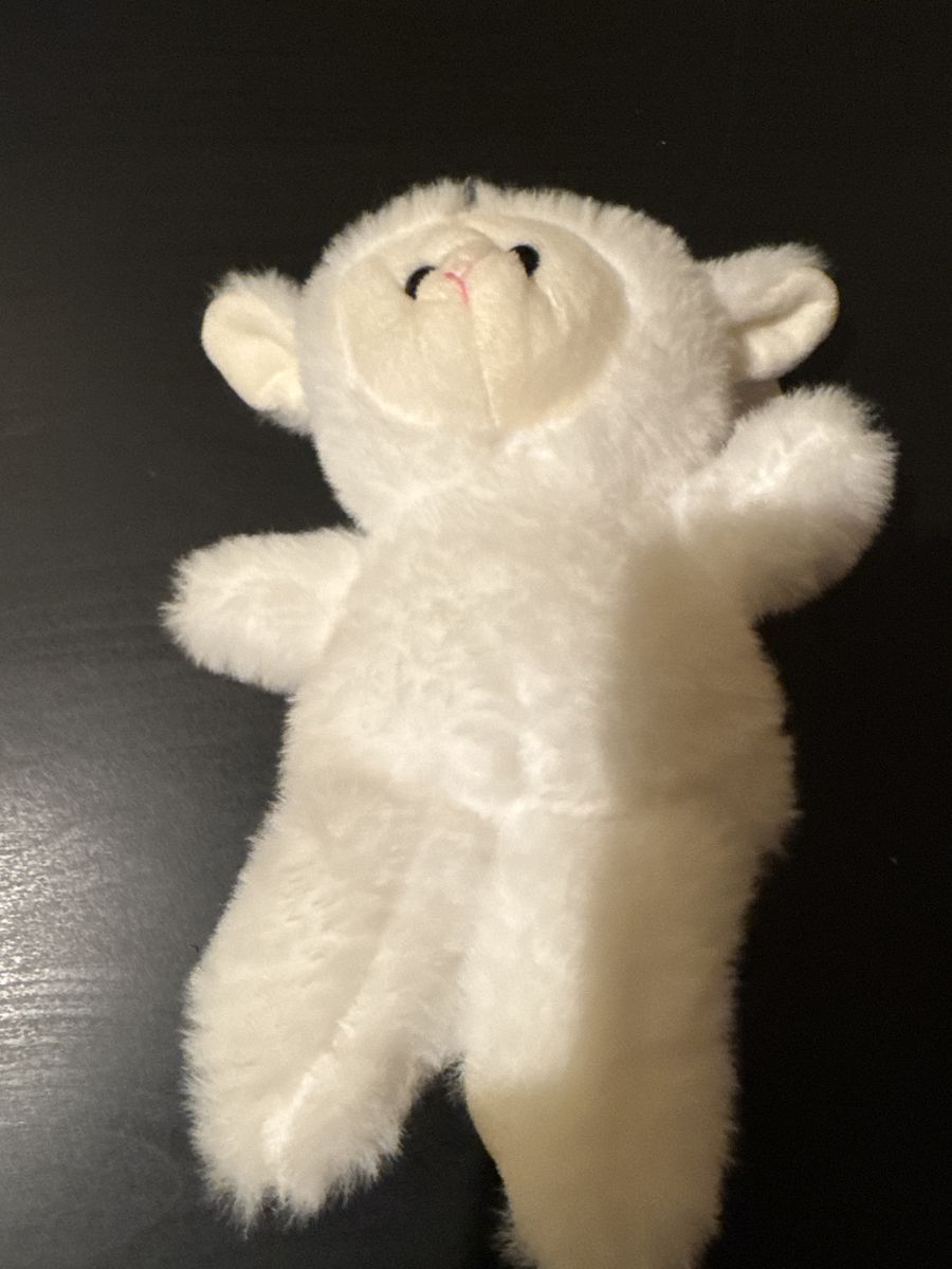 White Lamb Plush Stuffed Animal Toy, Soft & Cuddly, Approx. 10-12 inches
