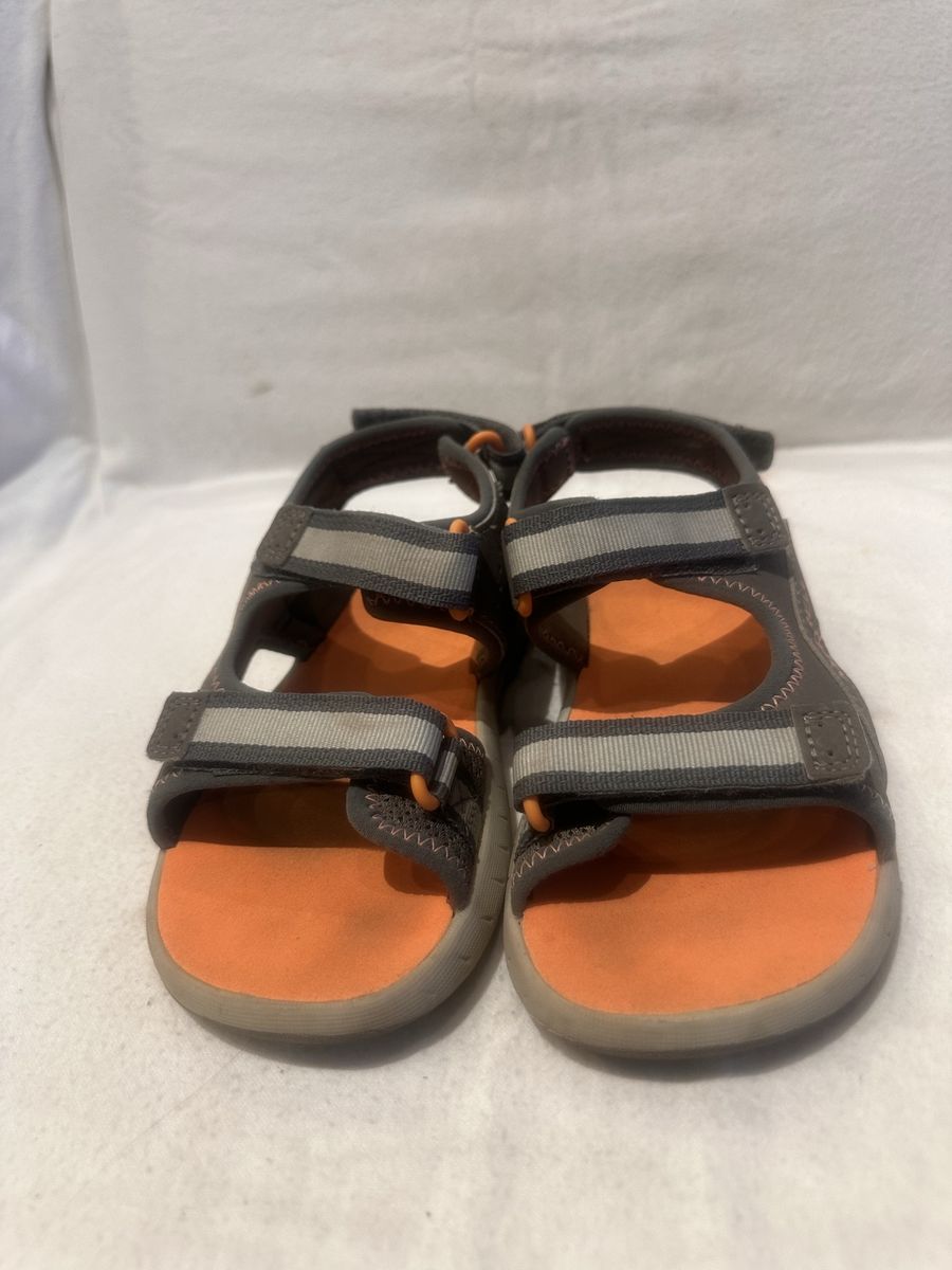 Merrell youth size 2 Teva style gray with orange trim hiking sandals