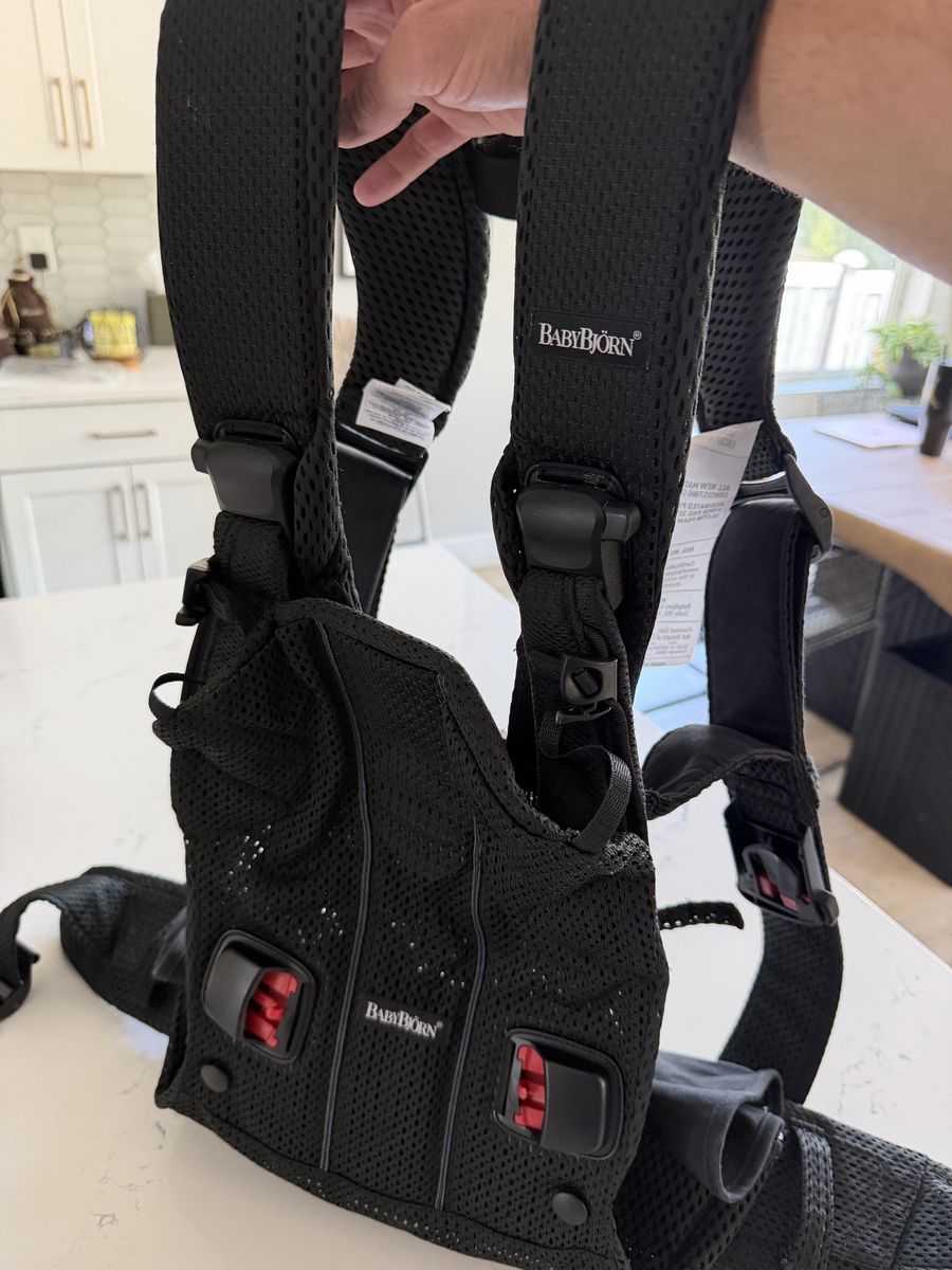 BabyBjorn Baby Carrier Mini - Black Mesh (Used) - Breathable & Adjustable