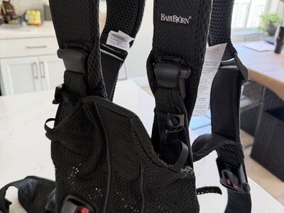 BabyBjorn Baby Carrier Mini - Black Mesh (Used) - Breathable & Adjustable