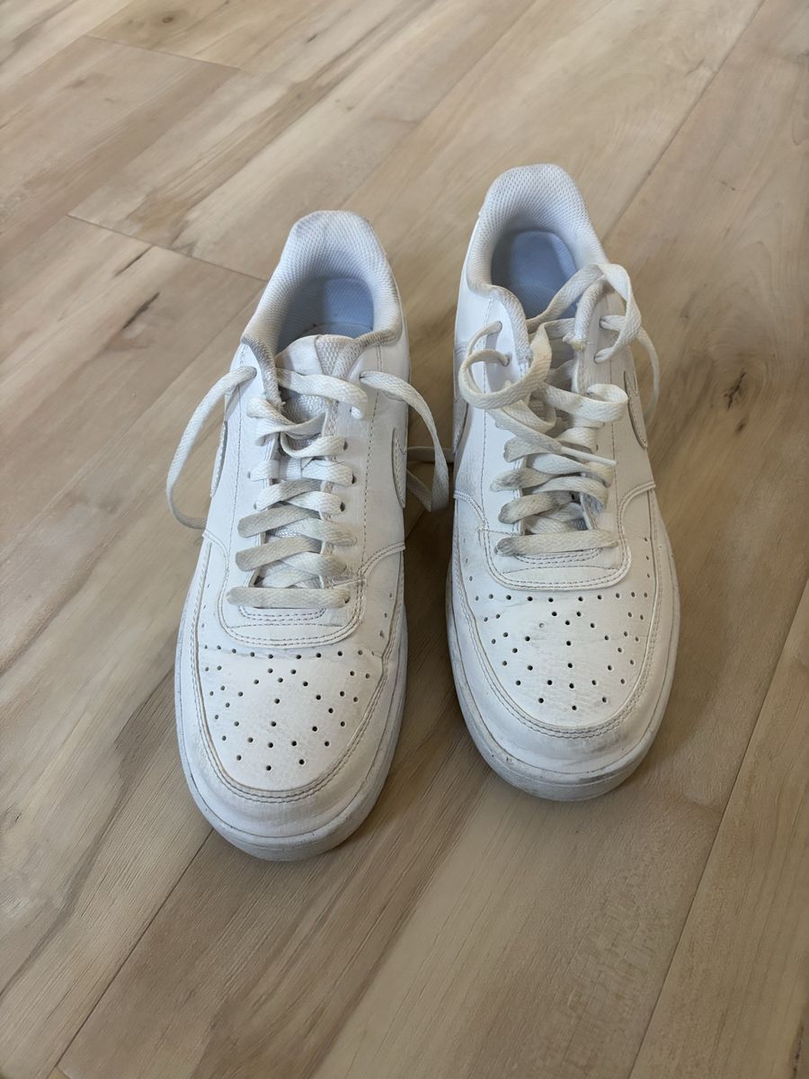 Nike Court Vision Low White Athletic Shoes, Women's Size 11