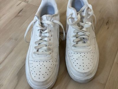 Nike Court Vision Low White Athletic Shoes, Women's Size 11