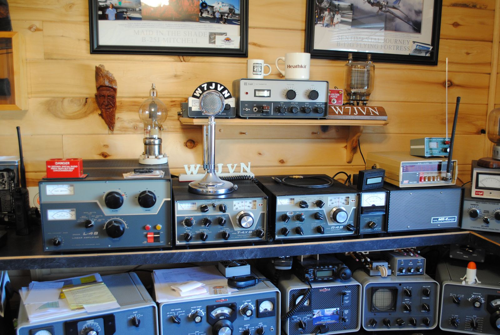 Complete Drake Ham radio station.