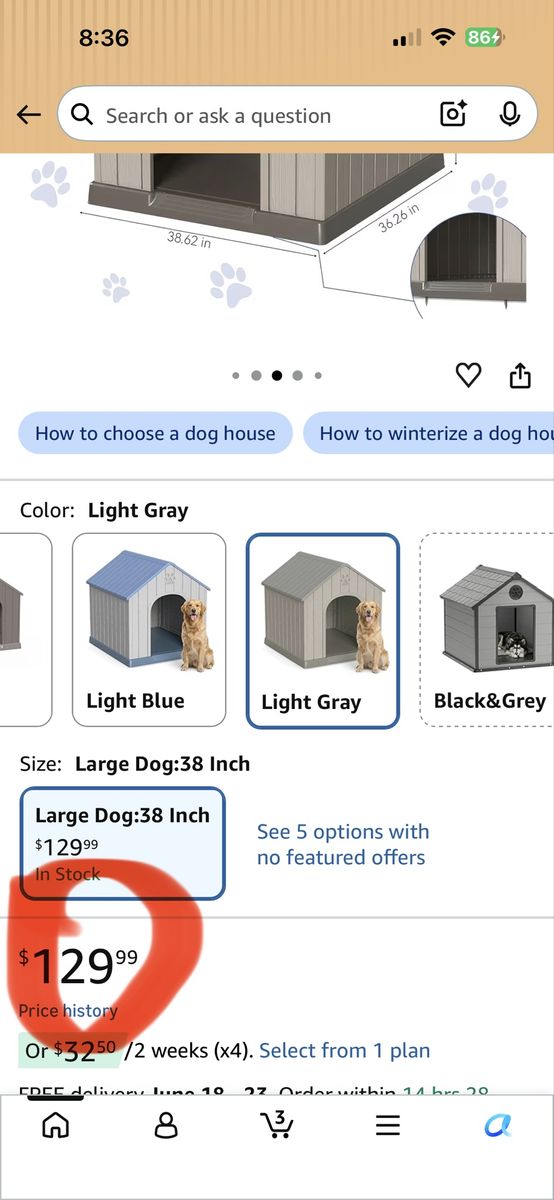 Outdoor Dog House Waterproof Roof