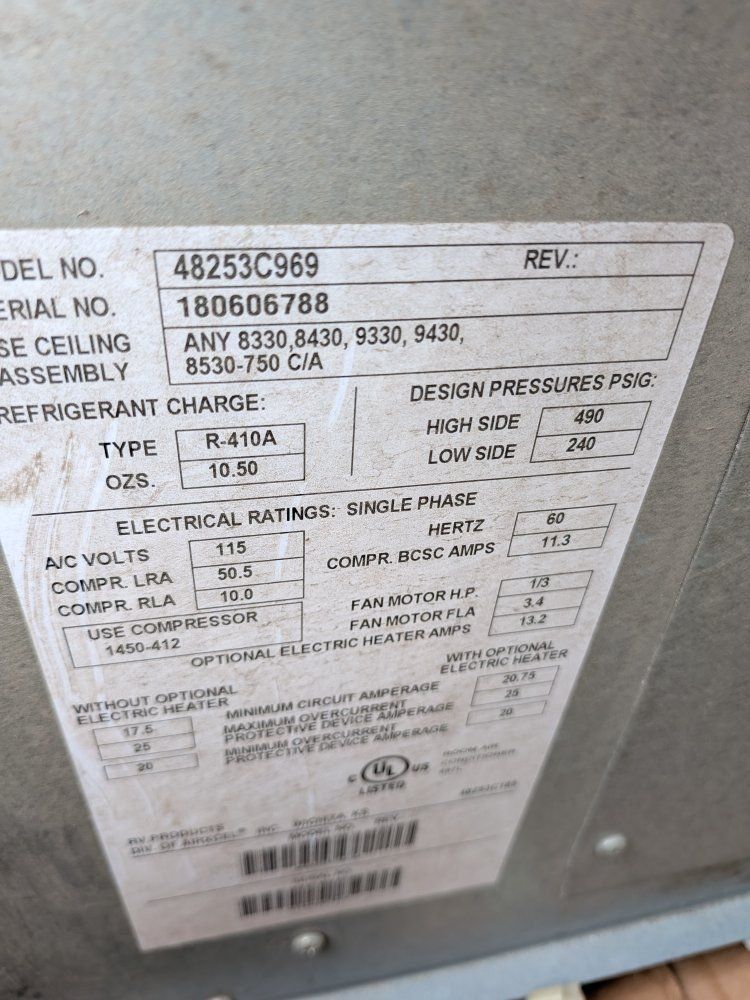 Used Coleman-Mach 15,000 BTU RV AC Units (Pair – 1 Working, 1 Parts)