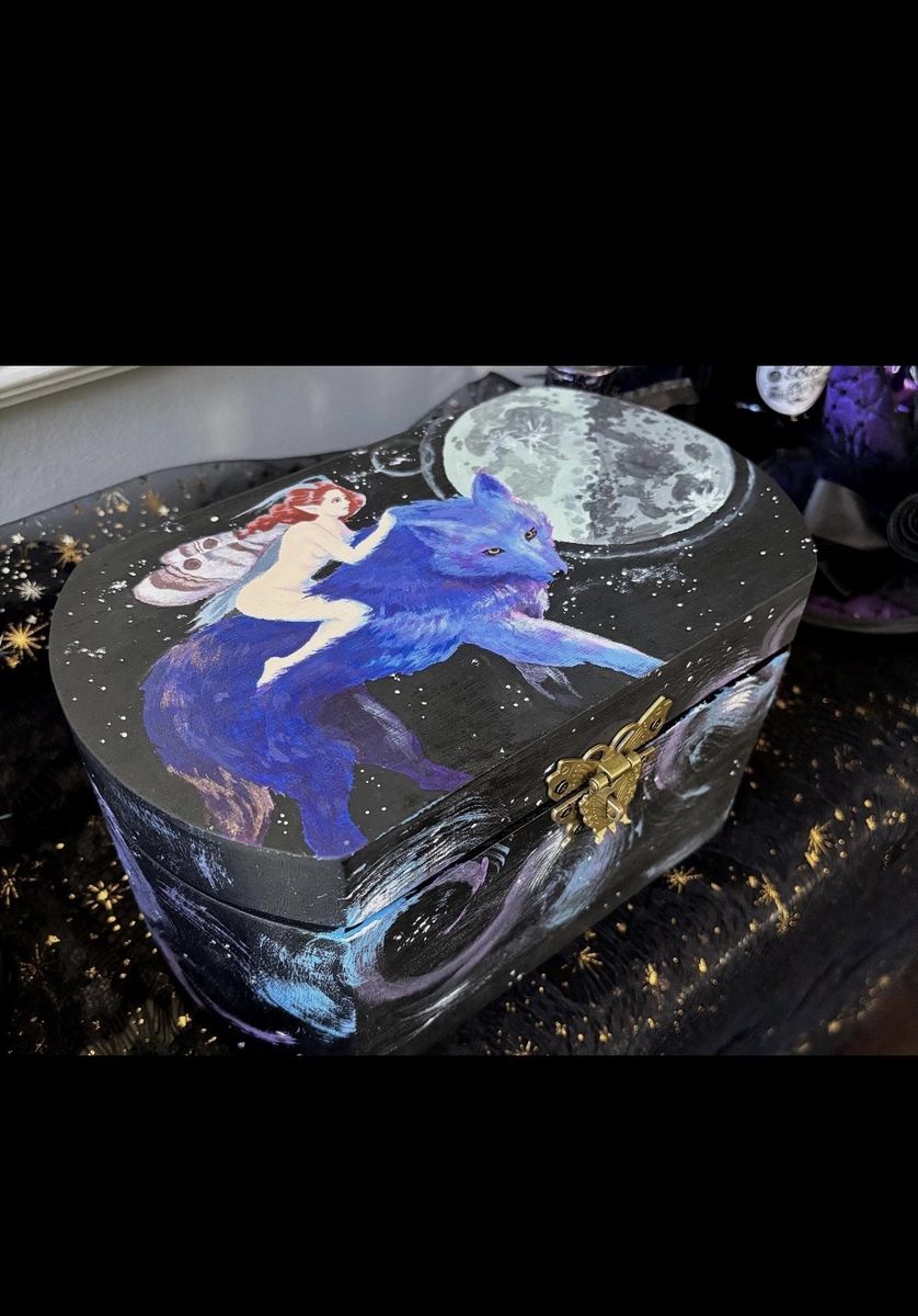 Hand painted Trinket Box