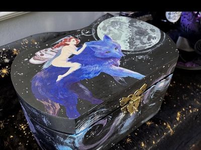 Hand painted Trinket Box