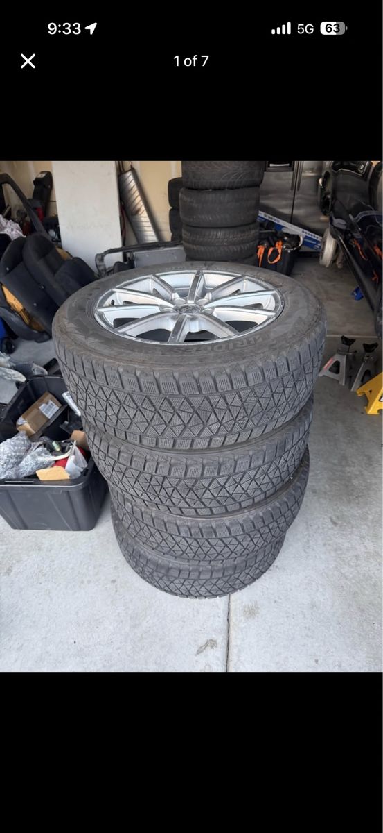 5x112 OEM 18x8 Wheels w/ Bridgestone Blizzak Tires - 10/32" Tread!