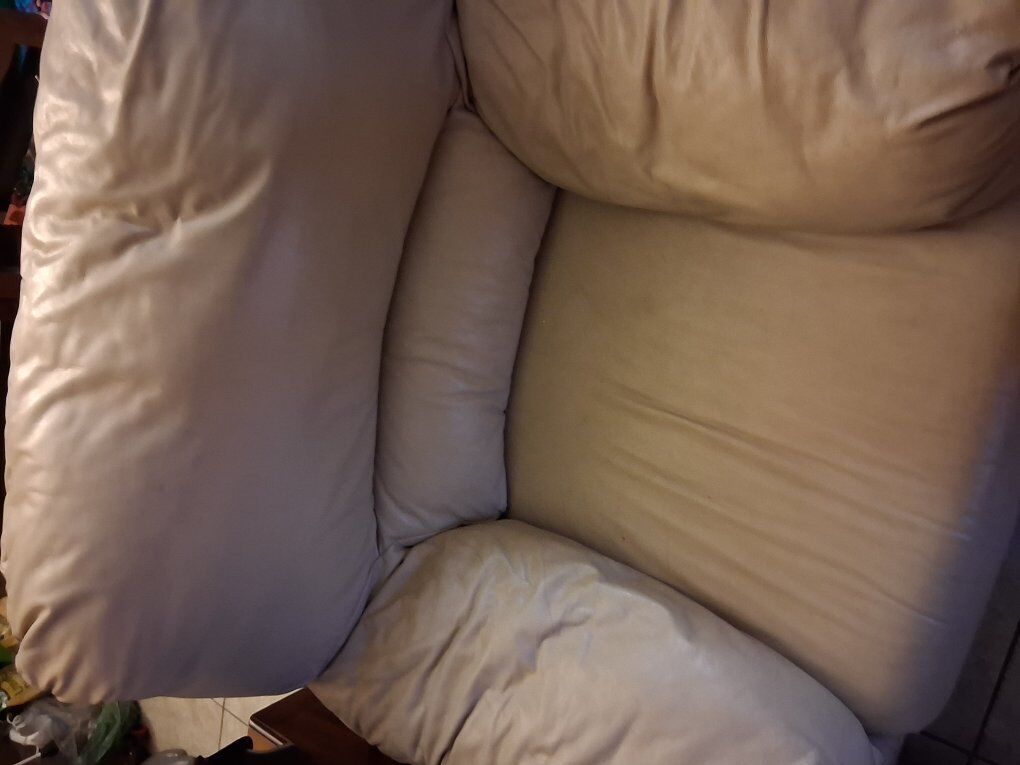 beige individual sofa