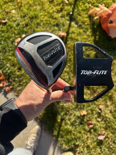 Left Handed Putter and Driver