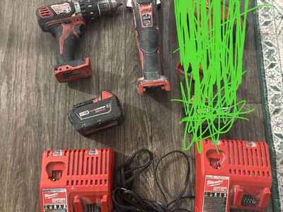 Milwaukee M18 Cordless Drill, Oscillating Multi-Tool, & Battery Chargers Combo - Used Power Tools