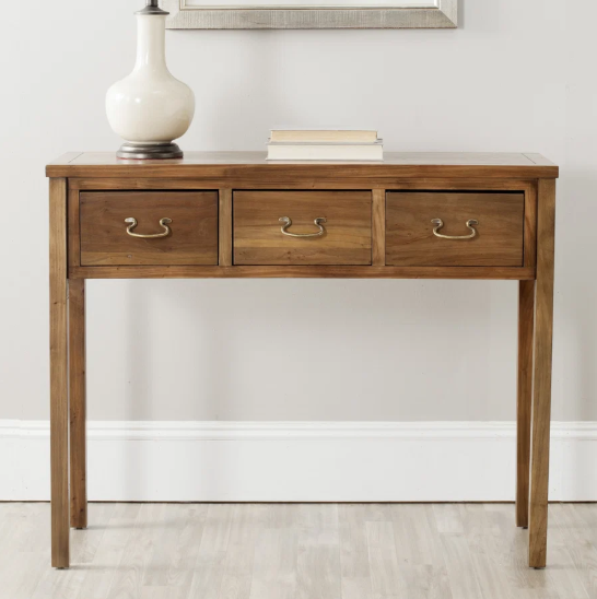 Safavieh Cindy Console Table - Medium Oak AMH6568G - New in Box