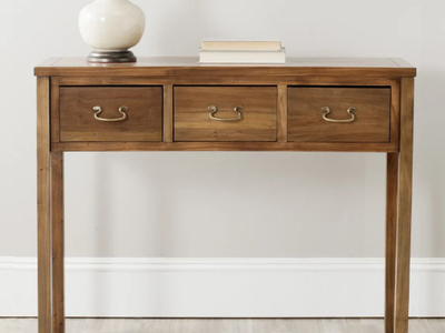 Safavieh Cindy Console Table - Medium Oak AMH6568G - New in Box